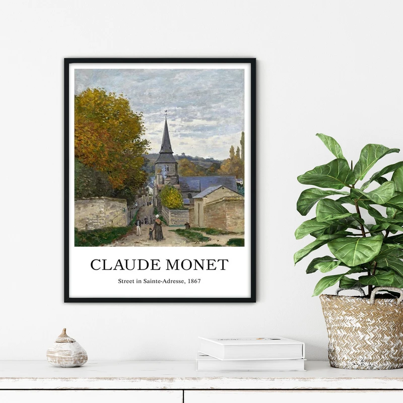 تابلو آتریسا طرح نقاشی کلاسیک مدرن مدل ATFHB04 فریم مشکی 