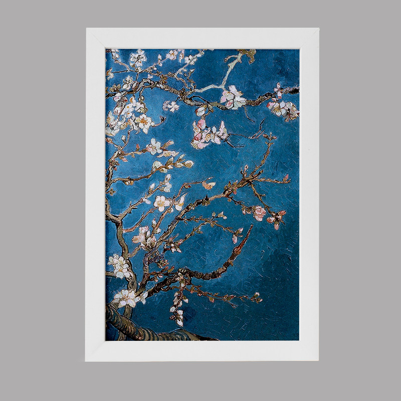 تابلو خندالو مدل دکوراتیو شکوفه های بادام ونگوگ van Gogh کد M17 مجموعه 2 عددی