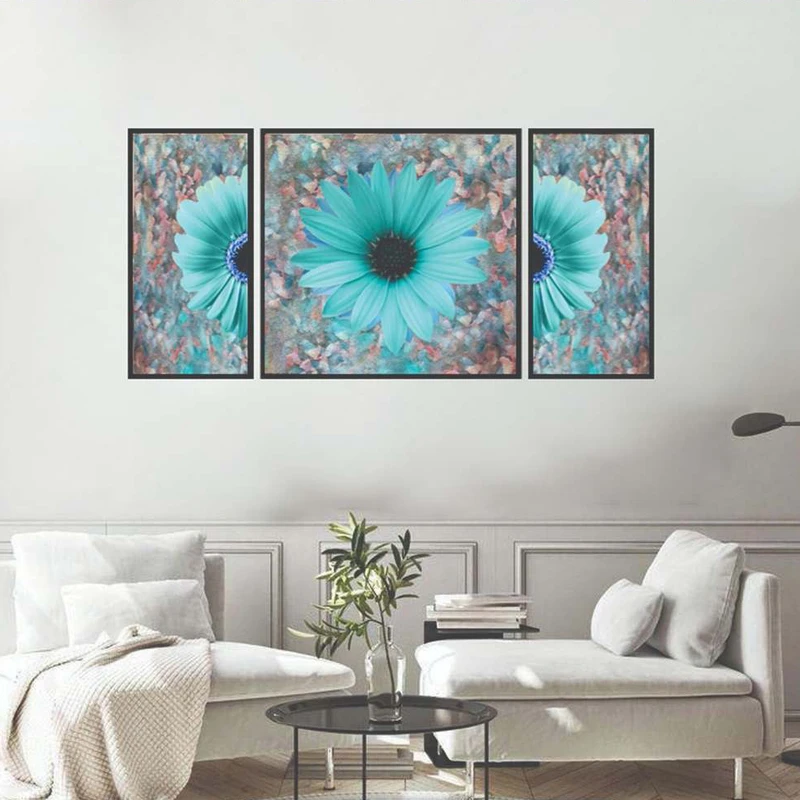 تابلو بکلیت طرح مدرن دیجیتال آرت مدل B-2078 فریم مشکی مجموعه 3 عددی