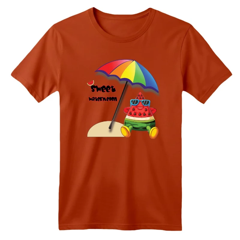 تی شرت آستین کوتاه بچگانه مدل هندوانه یلدایی کد 23