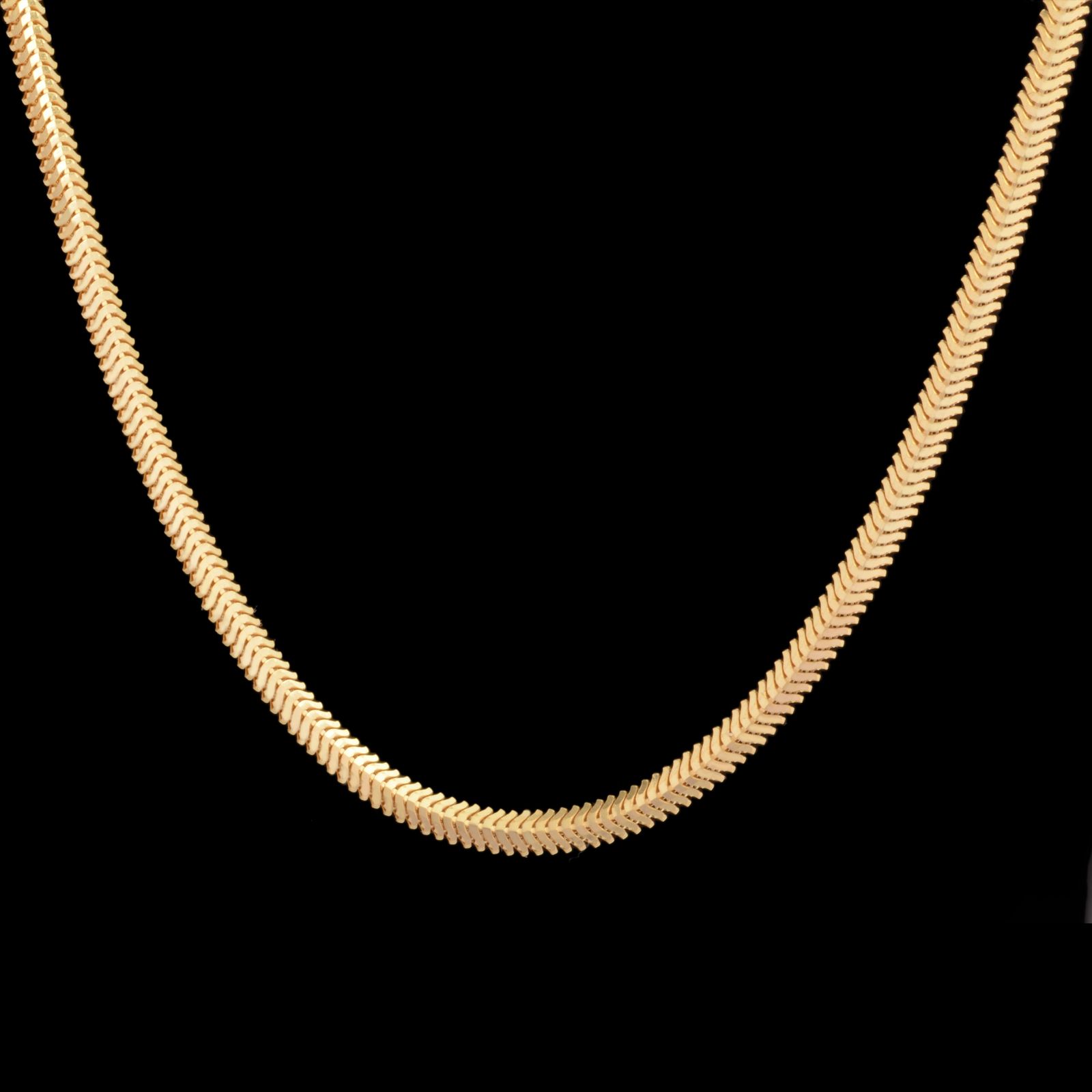 زنجیر طلا 18 عیار زنانه طلای مستجابی مدل هرینگبون سه بعدی کد N45 -  - 1