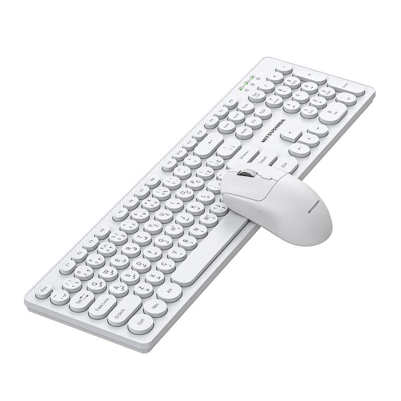 کیبورد و ماوس بی سیم میتسوشیدا مدل KC-AN500 کیبورد و ماوس بی سیم میتسوشیدا مدل KC-AN500