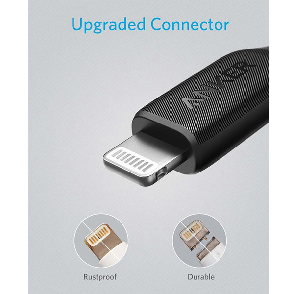 کابل تبدیل USB به لایتنینگ انکر مدل Anker PowerLine A8812 طول 0.90 متر