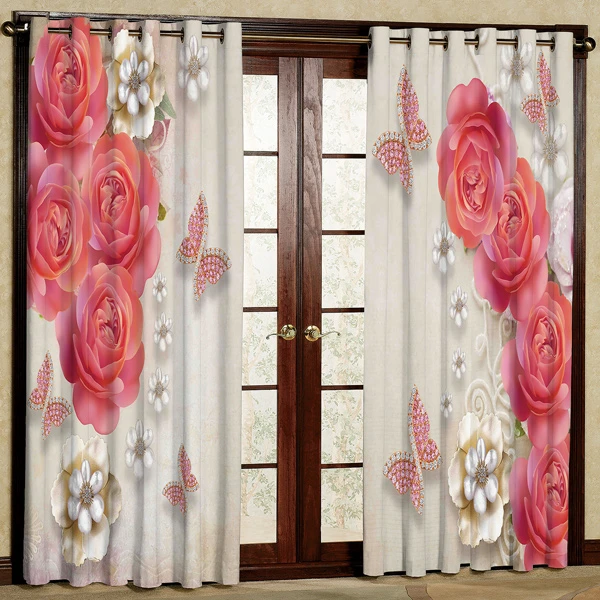پرده مدل مخمل پانچی کد 7096 سایز 280x140 سانتی متر