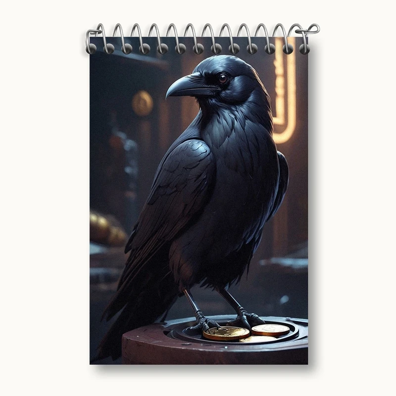 دفتر یادداشت 50 برگ خندالو مدل کلاغ کد F985