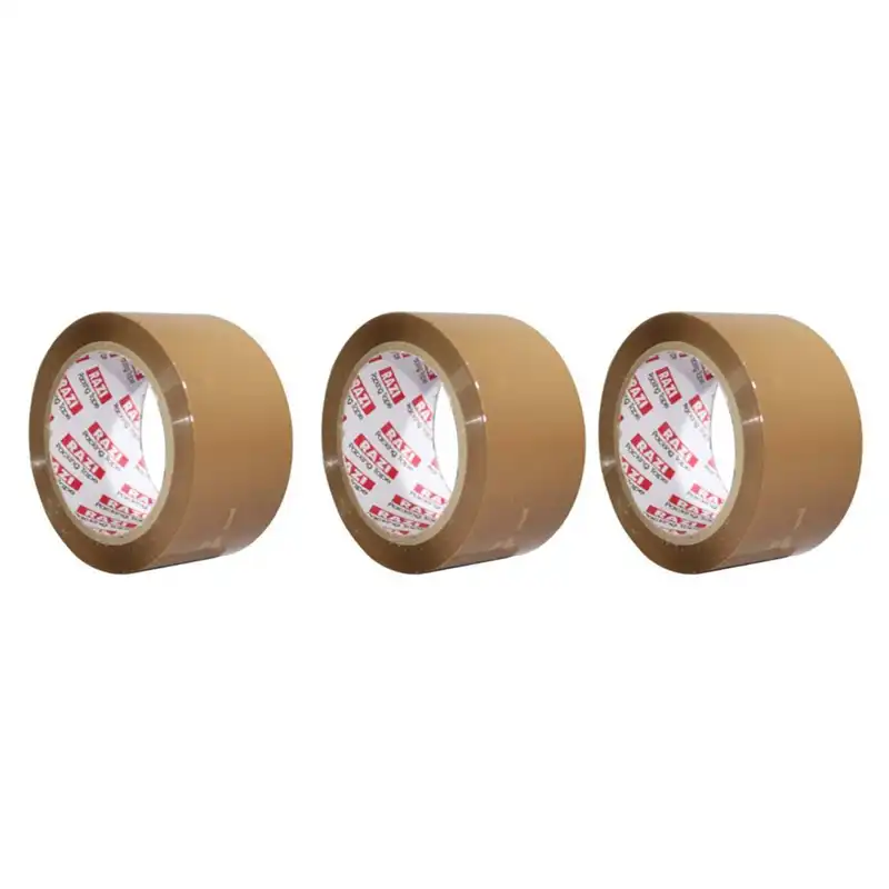 چسب پهن رازی مدل Packing Tape عرض 5 سانتی متری مجموعه 3 عددی