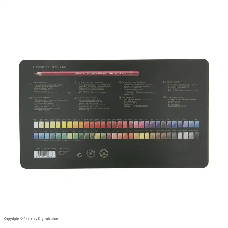 مداد رنگی 60 رنگ فابر-کاستل مدل Polychromos