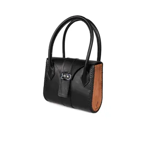 کیف دستی چرم و چوب مدل رزوود 2