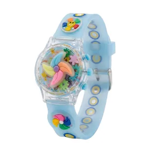 ساعت مچی دیجیتال بچگانه مدل  اسپرت بند سیلیکونی قاب اسپینری طرح فرفره کد ۳