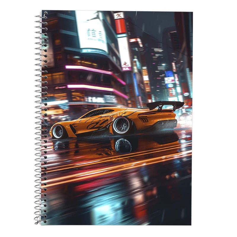 دفتر زبان 50 برگ مدوپد مدل سه خط طرح need for speed کد DF13617