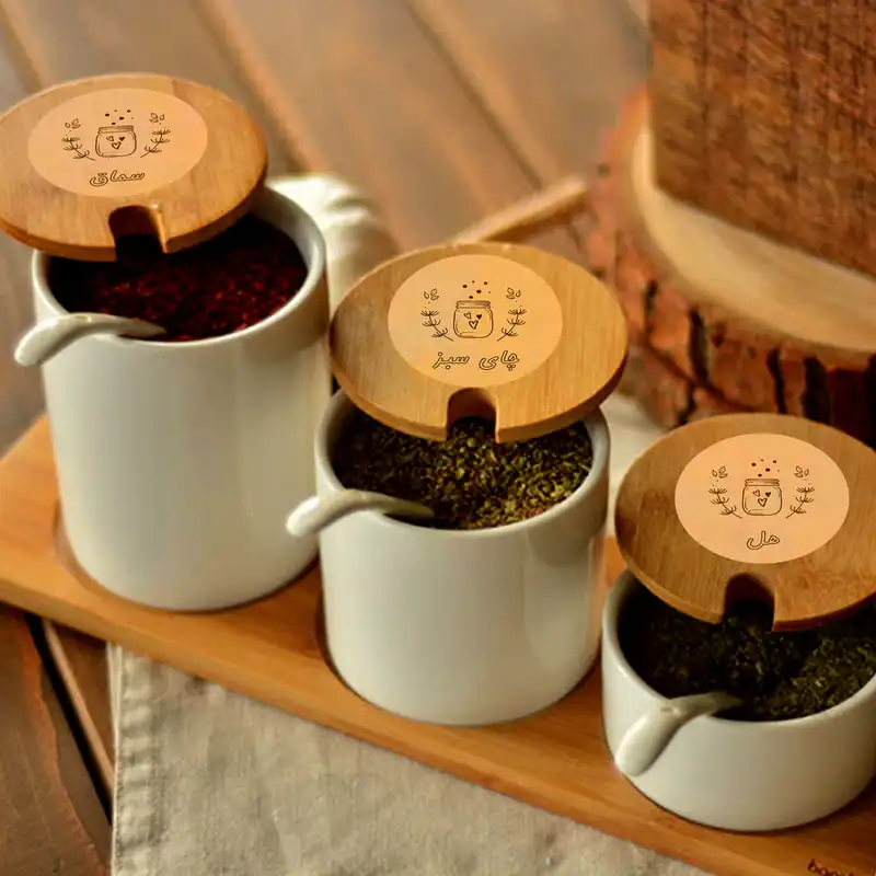 استیکر مدل ادویه و حبوبات بسته 54 عددی