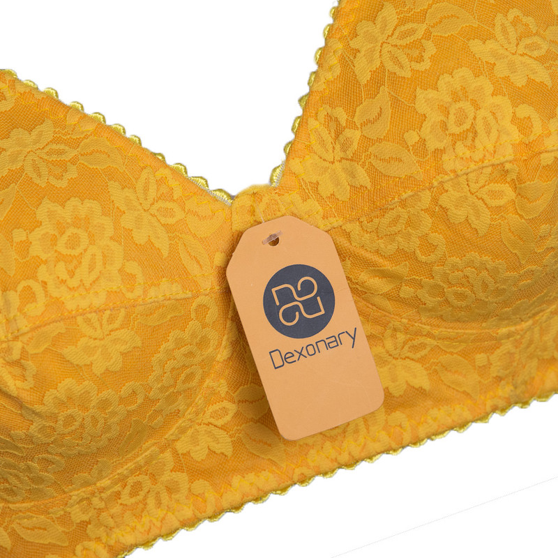 سوتین زنانه دکسونری مدل 355010810 دانتل رنگ زرد