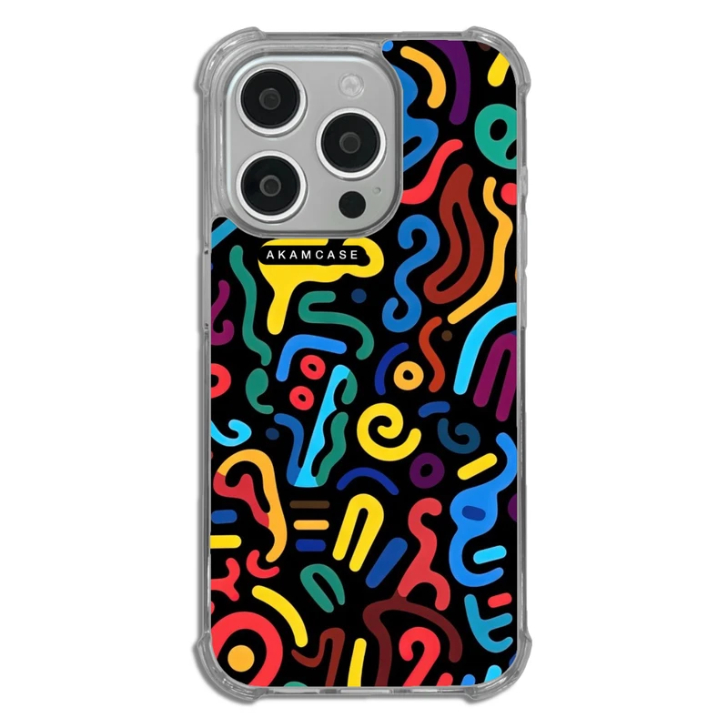 کاور آکام مدل AMC-WTA15PRO-DOODLE20 مناسب برای گوشی موبایل اپل iPhone 15 Pro