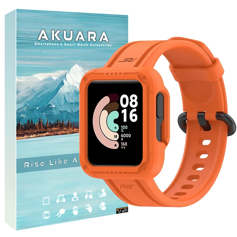 بند آکوآرا مدل SilicSet مناسب برای ساعت هوشمند شیائومی Redmi Watch / Redmi Watch 2 / Redmi Watch 2 Lite / Mi Watch Lite / Lite 2 / Poco Watch 41mm به همراه کاور