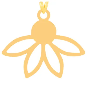 آویز گردنبند طلا 18 عیار زنانه کرابو مدل گلKr31548