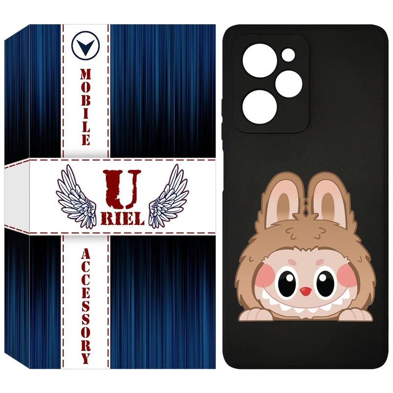 کاور یوریل مدل KSH کد 143 طرح عروسک لبوبو مناسب برای گوشی موبایل شیائومی Poco X5 Pro / Redmi Note 12 Pro 5G