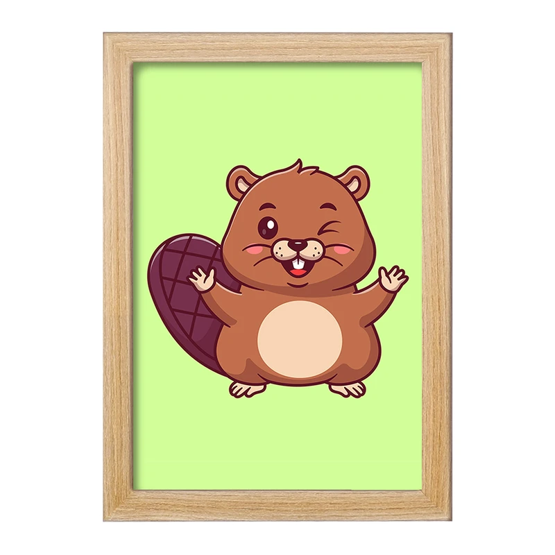 تابلو خندالو مدل حیوانات بامزه سمور کد 29713