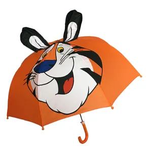 چتر بچگانه مدل سه بعدی طرح ببر خندان T نیم رخ کد  P