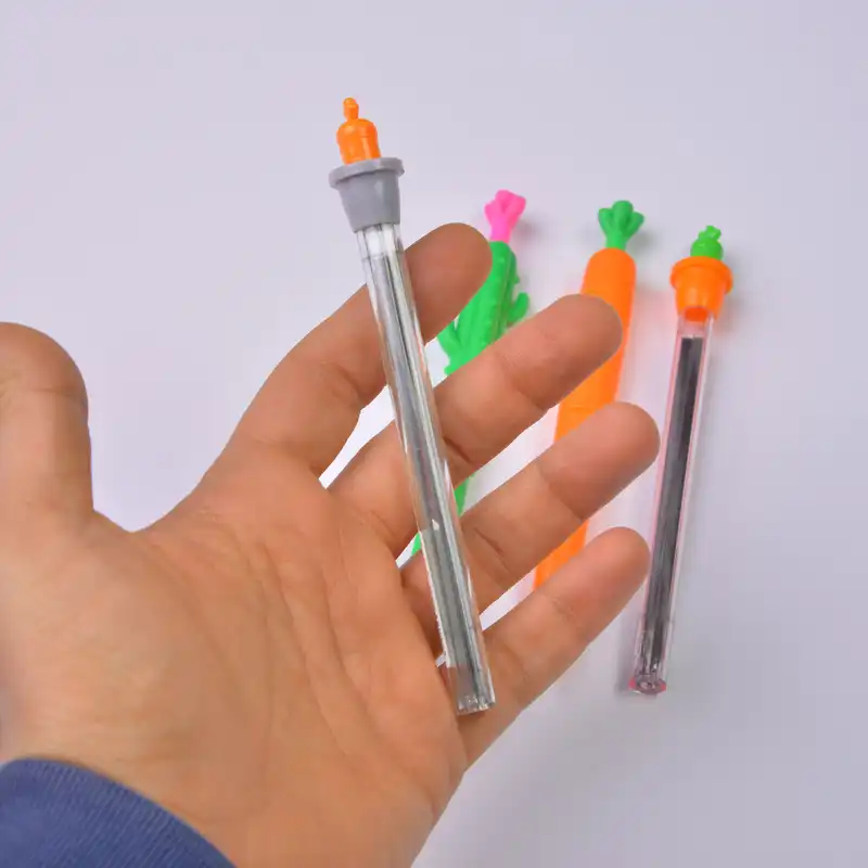 مداد نوکی 0.5 میلی متری مدل هویج و کاکتوس و به همراه نوک مجموعه 4 عددی