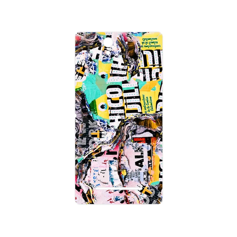 برچسب پوششی ماهوت مدل Collage of Teared Paper مناسب برای گوشی موبایل سونی Xperia C3 Dual