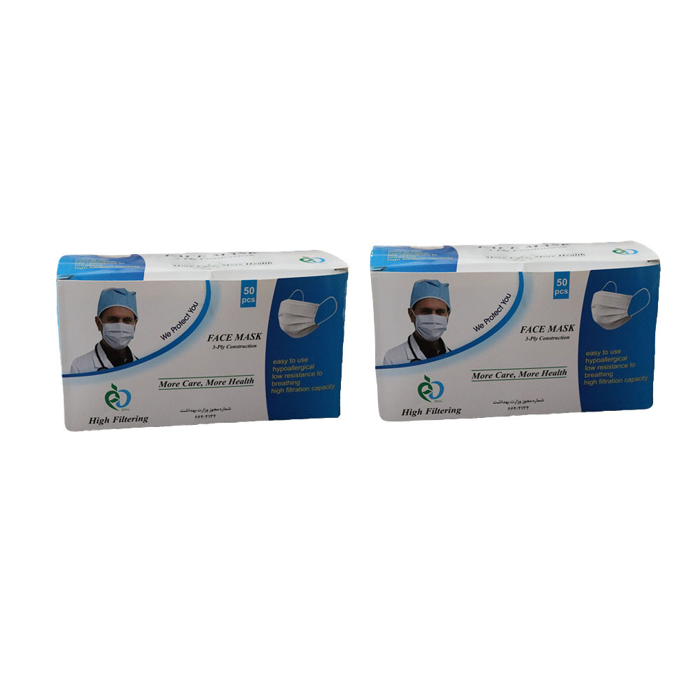 ماسک تنفسی مدل SM 992301 مجموعه 100 عددی