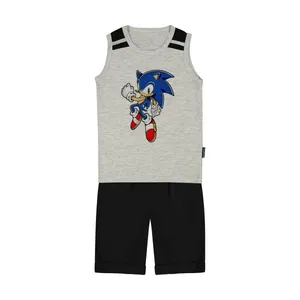 ست تاپ و شلوارک بچگانه به رسم مدل سونیک کد 3000142