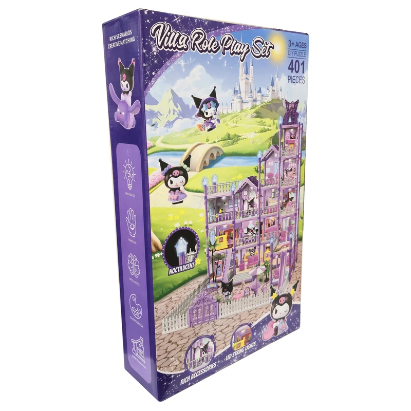 ساختنی 409 تکه مدل خانه ویلایی چراغدار کرومی کد BTX652-1