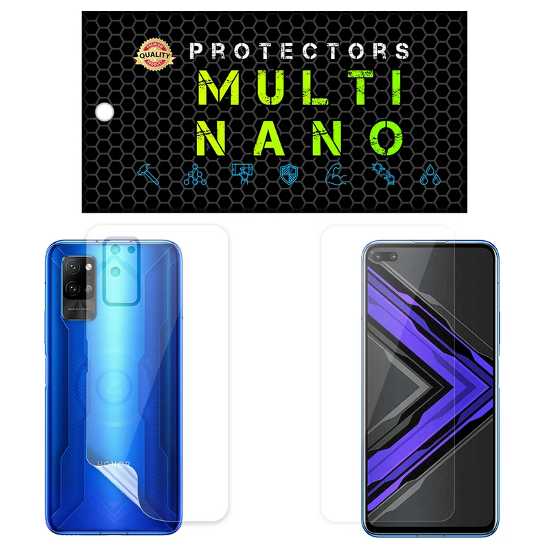 محافظ صفحه نمایش مولتی نانو مدل X-SFT مناسب برای گوشی موبایل آنر Play 4 Pro به همراه محافظ پشت
