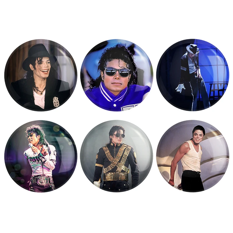 مگنت خندالو طرح مایکل جکسون Michael Jackson کد 1104B مجموعه 6 عددی