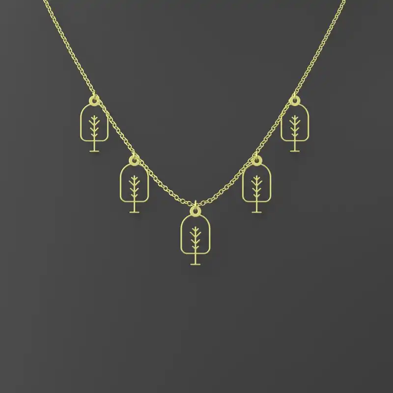 گردنبند طلا 18 عیار زنانه مدوپد مدل درخت کد RNA15769