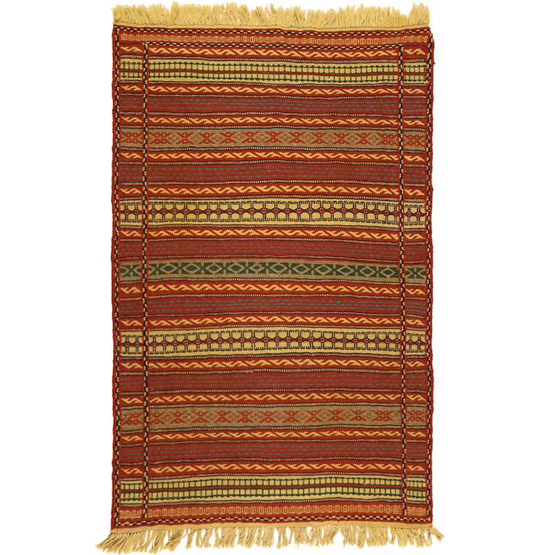 گلیم دستبافت یک و نیم متری مدل کلات کد 141059