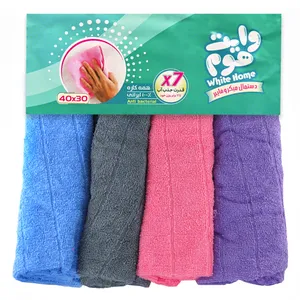 دستمال نظافت خانه و آشپزخانه میکروفایبر وایت هوم مدل micro4-40 بسته 4 عددی