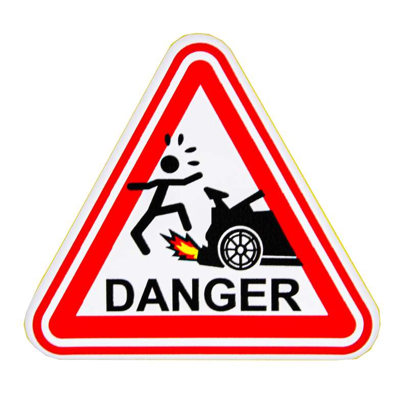 برچسب خودرو طرح DANGER کد 6601