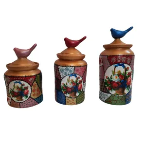 بانکه سفالی مدل چهل تکه مجموعه 3 عددی