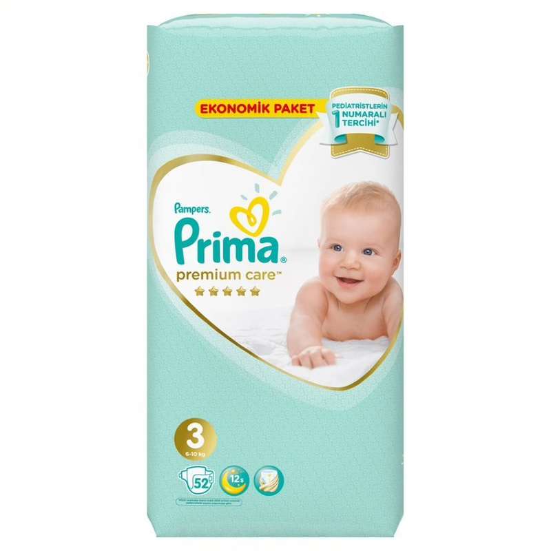 پوشک کودک پمپرز مدل Premium protection سایز 3 بسته 52 عددی پوشک کودک پمپرز مدل Premium protection سایز 3 بسته 52 عددی