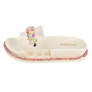 دمپایی دخترانه پاپا مدل مرواریدی کد SF.3181