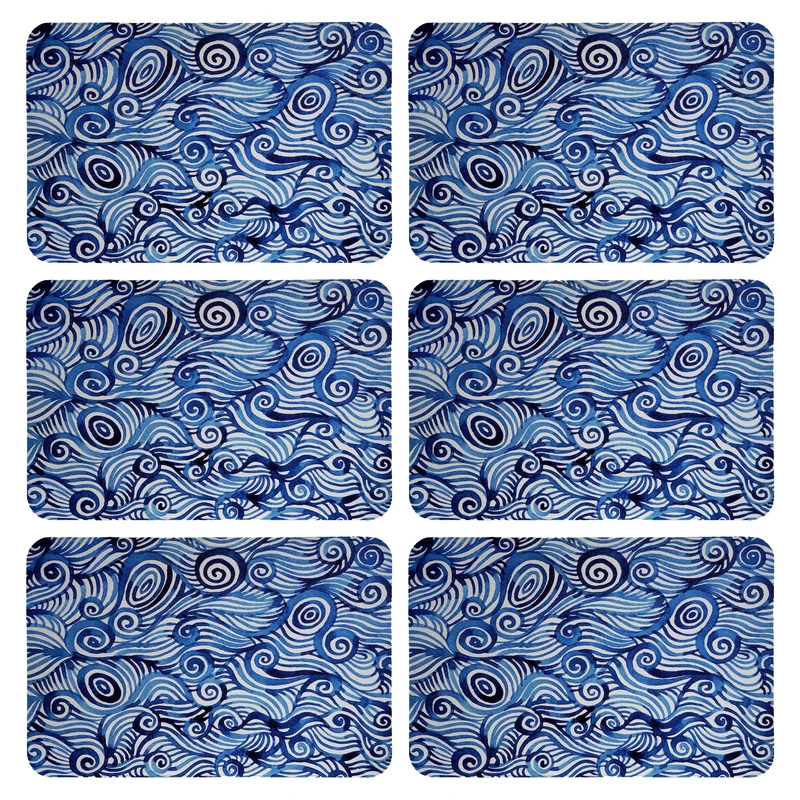 زیربشقابی طرح موج کد 9157 بسته 6 عددی 