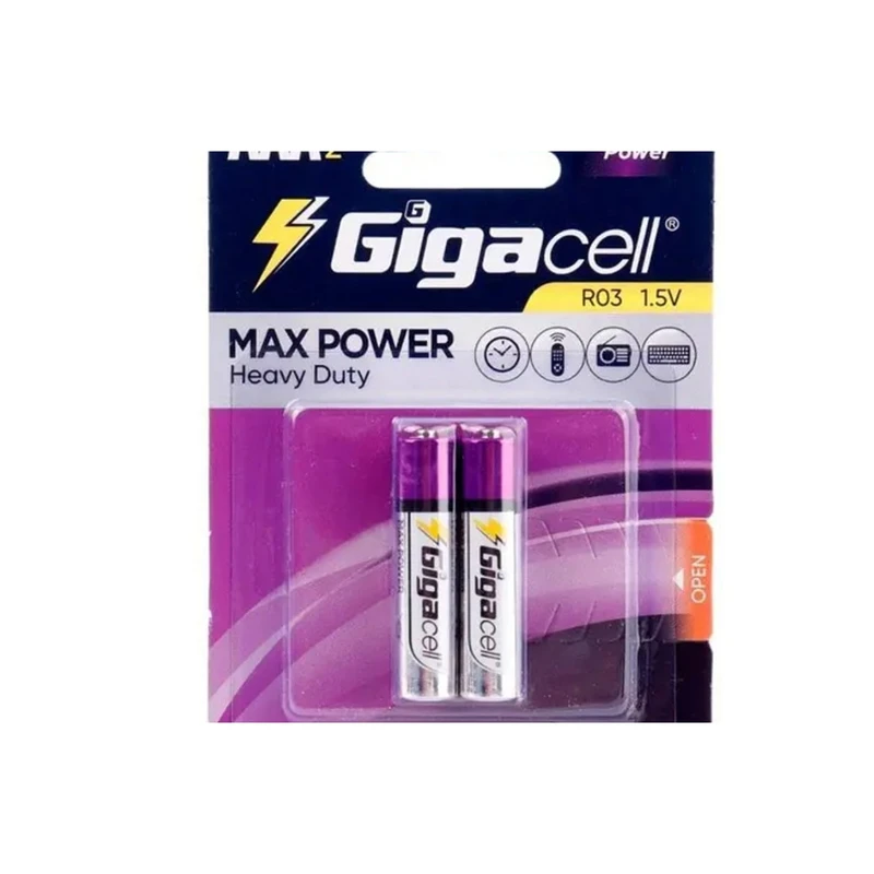 باتری نیم قلمی گیگاسل مدل MAX POWER بسته 2 عددی