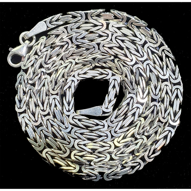 زنجیر نقره مردانه مدل کرال کد ایتالی 31