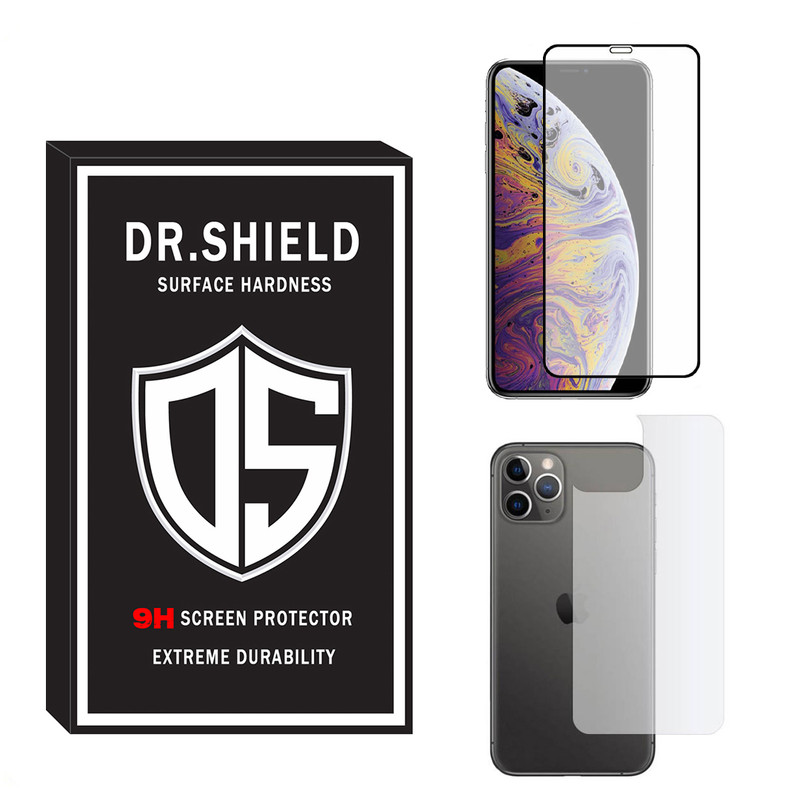 محافظ صفحه نمایش دکتر شیلد مدل TFPDR-06 مناسب برای گوشی موبایل اپل Iphone 11Pro به همراه محافظ پشت گوشی