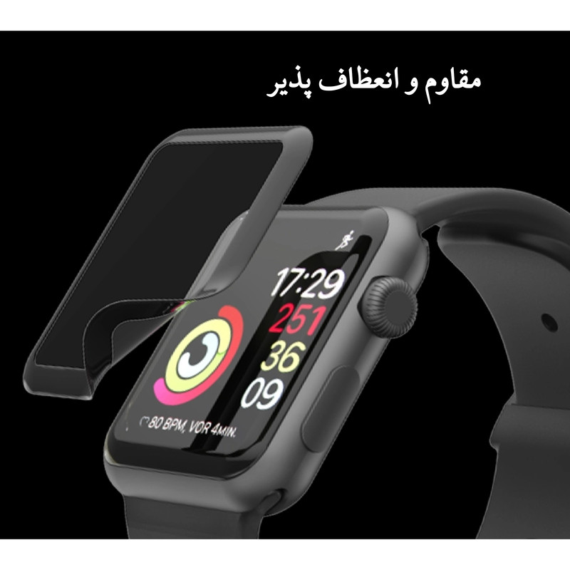 محافظ صفحه نمایش شهر گلس مدل PMMAT مناسب برای اپل واچ Watch 42mm Series 3
