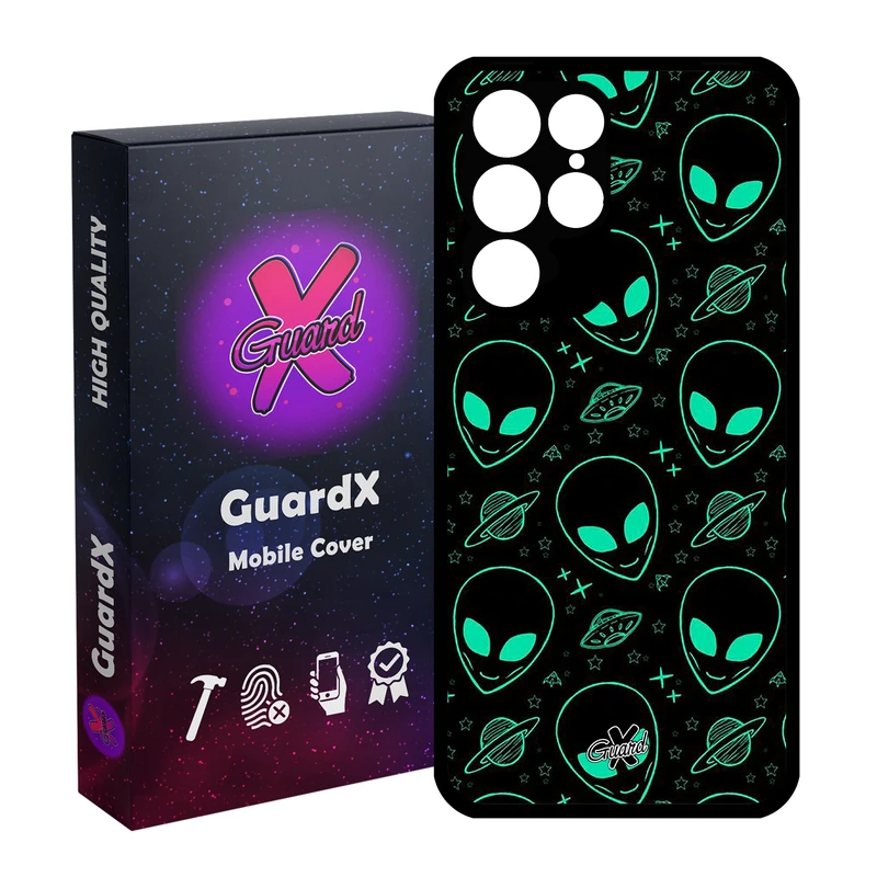 کاور گارد ایکس طرح Alien مدل Glass10200 مناسب برای گوشی موبایل سامسونگ Galaxy S22 Ultra