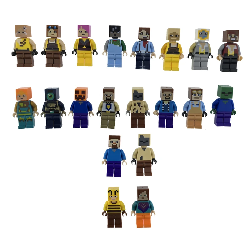 اکشن فیگور مدل ماینکرفت طرح MY WORLD کد 2611 ارتفاع 5 سانتی‌متر مجموعه 20 عددی