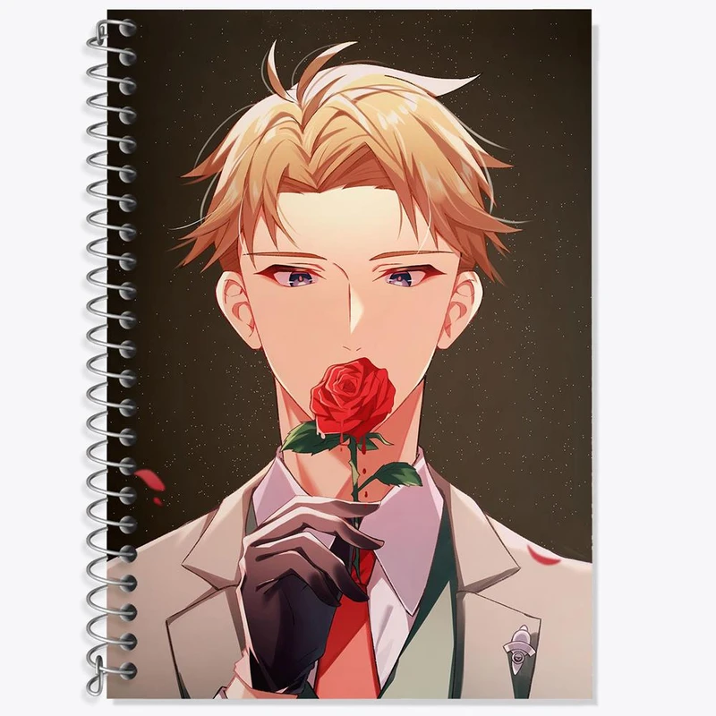 دفتر زبان 50 برگ خندالو مدل سه خط طرح لوید فورجر انیمه اسپای ایکس فمیلی Spy x Family کد 17666