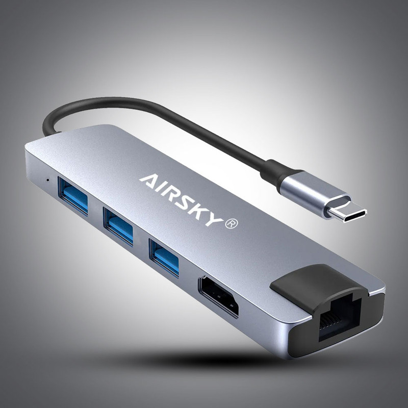 هاب 5 پورت USB-C ایراسکای مدل HC-13M