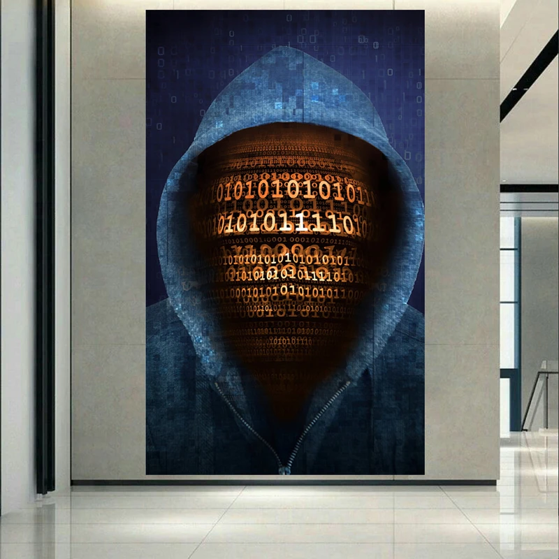 تابلو بوم طرح هکر مدل صفر و یک کد AR2599