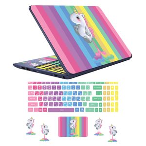 نقد و بررسی استیکر لپ تاپ راتیانا مدل cute unicorn 07 مناسب برای لپ تاپ 15 تا 17 اینچ به همراه برچسب حروف فارسی کیبورد توسط خریداران