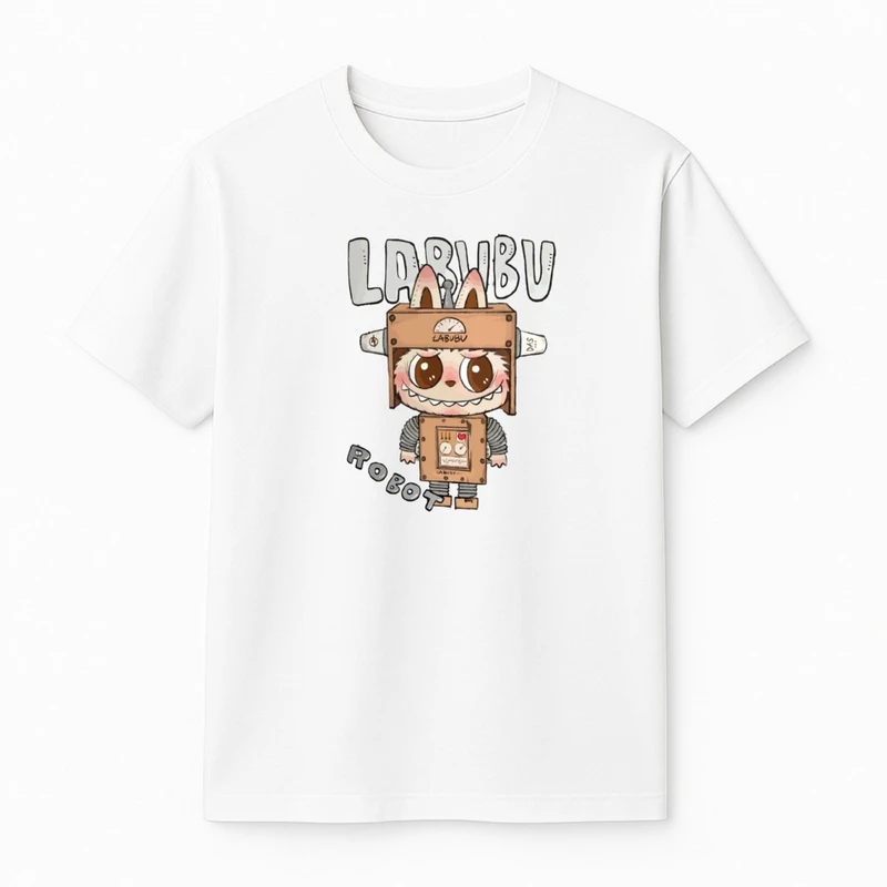 تی‌شرت آستین کوتاه دخترانه مدل لبوبو کد v5 