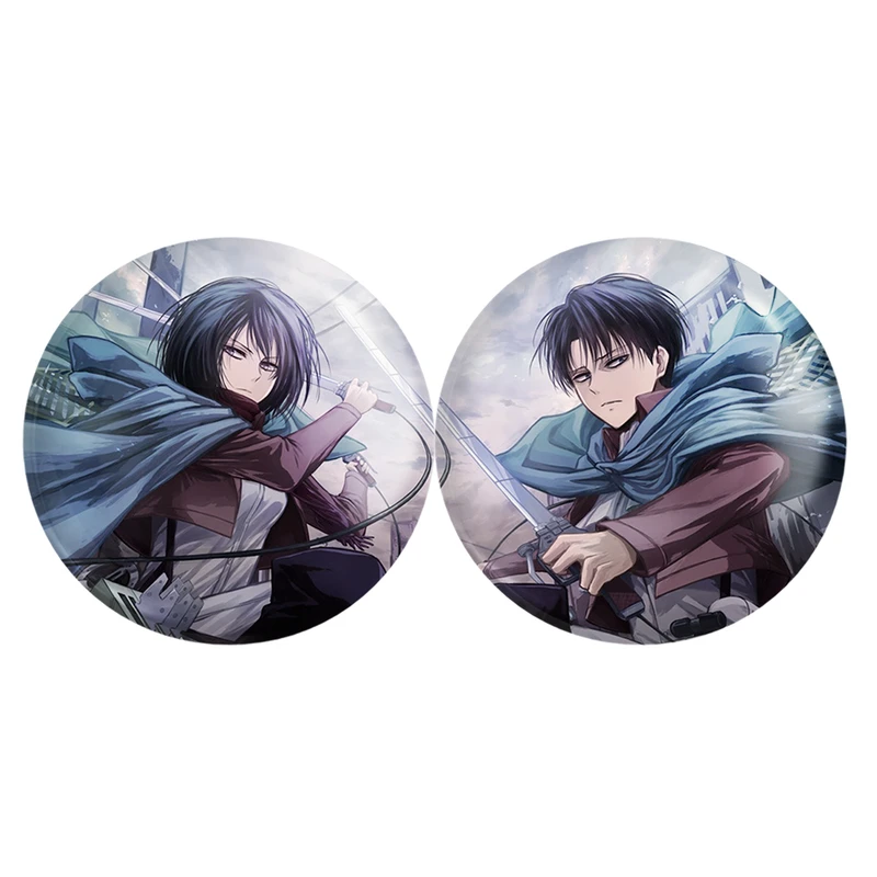 مگنت خندالو مدل میکاسا و لیوای آکرمن انیمه اتک آن تایتان Attack On Titan کد A143 مجموعه 2 عددی