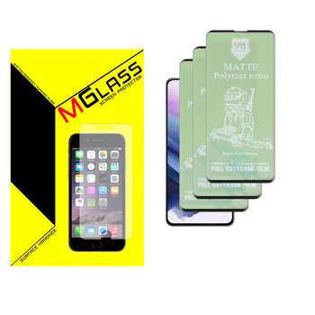 محافظ صفحه نمایش نانو مات ام گلس مدل MNPMG-03 مناسب برای گوشی موبایل سامسونگ Galaxy S10 بسته سه عددی